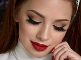 eye makeup for red lipstick